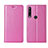 Leather Case Stands Flip Cover L15 Holder for Huawei Honor 9C Pink