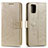 Leather Case Stands Flip Cover L15 Holder for Samsung Galaxy A51 5G Gold