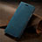 Leather Case Stands Flip Cover L15 Holder for Samsung Galaxy A71 4G A715 Blue