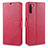 Leather Case Stands Flip Cover L16 Holder for Huawei Mate 40 Lite 5G Red