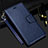 Leather Case Stands Flip Cover L16 Holder for Realme C11 Blue