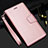 Leather Case Stands Flip Cover L16 Holder for Realme C11 Rose Gold