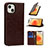 Leather Case Stands Flip Cover L17 Holder for Apple iPhone 13 Mini