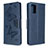 Leather Case Stands Flip Cover L17 Holder for Samsung Galaxy A71 4G A715 Blue