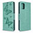 Leather Case Stands Flip Cover L17 Holder for Samsung Galaxy A71 4G A715 Green