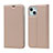 Leather Case Stands Flip Cover L18 Holder for Apple iPhone 13 Rose Gold