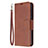 Leather Case Stands Flip Cover L18 Holder for Samsung Galaxy A31 Brown