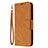 Leather Case Stands Flip Cover L18 Holder for Samsung Galaxy A31 Orange