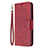 Leather Case Stands Flip Cover L18 Holder for Samsung Galaxy A31 Red