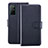 Leather Case Stands Flip Cover L19 Holder for Huawei Honor 30S Blue