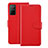 Leather Case Stands Flip Cover L19 Holder for Huawei Honor 30S Red