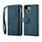 Leather Case Stands Flip Cover L20 Holder for Apple iPhone 13 Blue