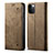 Leather Case Stands Flip Cover L22 Holder for Apple iPhone 13 Pro Max Khaki