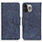 Leather Case Stands Flip Cover L27 Holder for Apple iPhone 13 Pro Blue