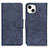 Leather Case Stands Flip Cover L27 Holder for Apple iPhone 15 Blue