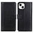 Leather Case Stands Flip Cover L28 Holder for Apple iPhone 13 Black