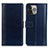 Leather Case Stands Flip Cover L28 Holder for Apple iPhone 14 Pro Max Blue