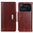 Leather Case Stands Flip Cover M01L Holder for Xiaomi Mi 11 Ultra 5G Brown
