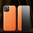 Leather Case Stands Flip Cover M02 Holder for Apple iPhone 14 Pro Orange