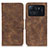 Leather Case Stands Flip Cover M03L Holder for Xiaomi Mi 11 Ultra 5G Brown