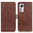Leather Case Stands Flip Cover M03L Holder for Xiaomi Mi 12 Pro 5G Brown