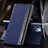 Leather Case Stands Flip Cover M05 Holder for Apple iPhone 13 Blue