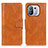 Leather Case Stands Flip Cover M09L Holder for Xiaomi Mi 11 Pro 5G Brown