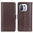 Leather Case Stands Flip Cover M14L Holder for Xiaomi Mi 11 Pro 5G Brown