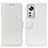 Leather Case Stands Flip Cover M15L Holder for Xiaomi Mi 12 5G White