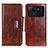 Leather Case Stands Flip Cover N04P Holder for Xiaomi Mi 11 Ultra 5G Brown