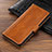 Leather Case Stands Flip Cover P01 Holder for Samsung Galaxy Note 10 5G Orange