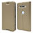 Leather Case Stands Flip Cover P01 Holder for Sony Xperia XZ2 Compact Gold