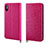 Leather Case Stands Flip Cover P03 Holder for Apple iPhone Xs Max Hot Pink