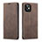 Leather Case Stands Flip Cover T01 Holder for Apple iPhone 12 Brown