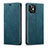 Leather Case Stands Flip Cover T01 Holder for Apple iPhone 12 Cyan