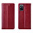 Leather Case Stands Flip Cover T01 Holder for Huawei Honor X10 Max 5G Red Wine