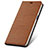 Leather Case Stands Flip Cover T01 Holder for Oppo K1 Brown