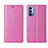 Leather Case Stands Flip Cover T01 Holder for Oppo Reno4 5G Pink