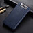 Leather Case Stands Flip Cover T01 Holder for Samsung Galaxy A90 4G Blue