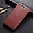 Leather Case Stands Flip Cover T01 Holder for Samsung Galaxy A90 4G Brown