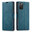 Leather Case Stands Flip Cover T01 Holder for Samsung Galaxy Note 20 5G Blue