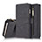 Leather Case Stands Flip Cover T02 Holder for Apple iPhone 6 Black