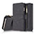 Leather Case Stands Flip Cover T02 Holder for Apple iPhone 6 Plus Black