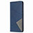 Leather Case Stands Flip Cover T02 Holder for Huawei Nova Lite 3 Plus Blue