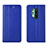 Leather Case Stands Flip Cover T02 Holder for OnePlus 8 Pro Blue