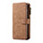 Leather Case Stands Flip Cover T02 Holder for Samsung Galaxy S10 5G Brown