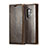 Leather Case Stands Flip Cover T02 Holder for Samsung Galaxy S9 Plus Brown