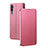 Leather Case Stands Flip Cover T02 Holder for Xiaomi Mi Note 10 Pro Pink