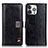 Leather Case Stands Flip Cover T03 Holder for Apple iPhone 14 Pro Max Black