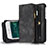 Leather Case Stands Flip Cover T03 Holder for Apple iPhone 7 Plus Black